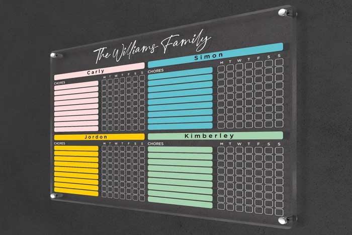 Family Acrylic  Planner - Image 2