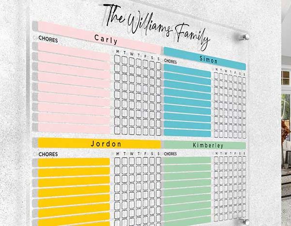 Family Acrylic  Planner