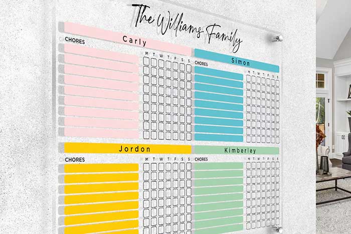 Family Acrylic  Planner - Image 1