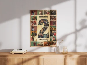 Anniversary Photo Collage on Wood