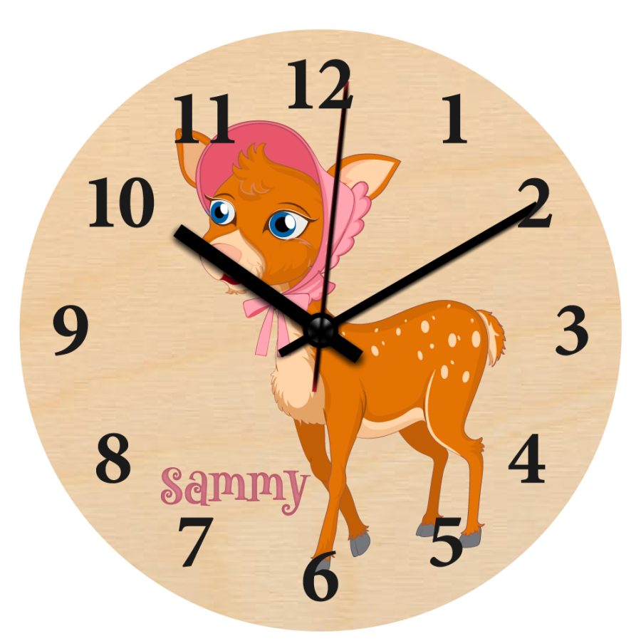 Cute Deer Wall Clock