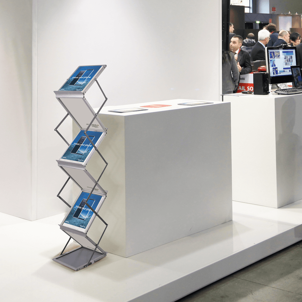 A4 Brochure Stand – Portable, Foldable & Professional Display Solution - Image 1