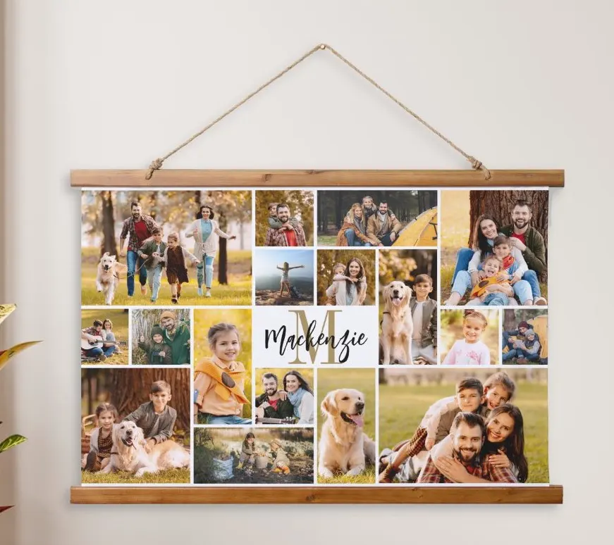 Photo Collage Hanging Tapestry