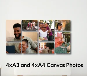4 X A3 and 4 x A4 Canvas Photos